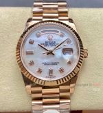 8+ Factory Rolex Gain weight Edition 36 DayDate Rose Gold MOP Dial Replica Watch